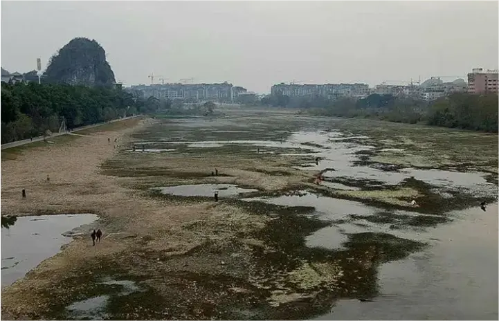 枯水期的漓江 枯水期的漓江